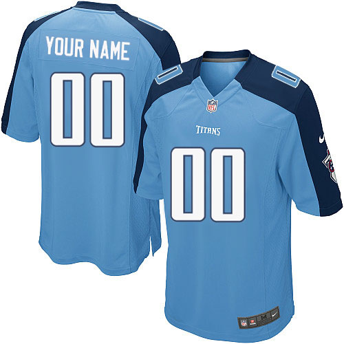 Youth Elite Nike Jersey Light Blue Home - Customized NFL Tennessee Titans